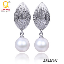 925 argent Sterling Fwp boucles d’oreilles (BR125091)